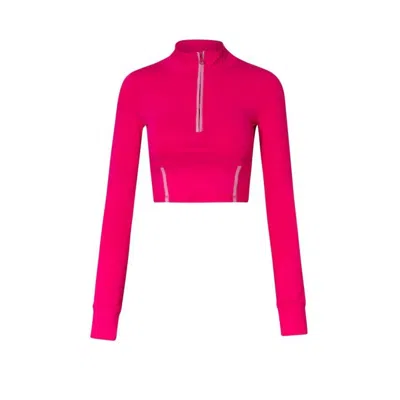 Soah Women's Lulu Cropped Train Jacket In Fuschia In Red
