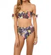 Soah Women's Mila High Waisted Bottom In Yellow Floral In Multi