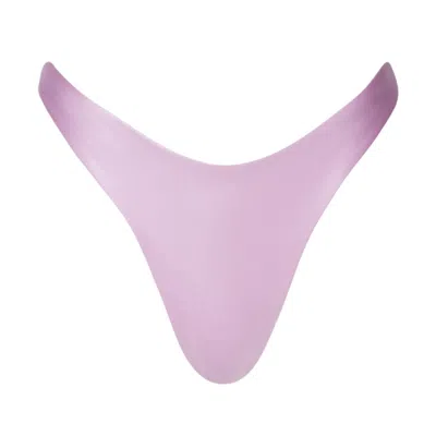 Soah Women's Pink / Purple Daisy Classic Lilac Bikini Bottom In Pink/purple