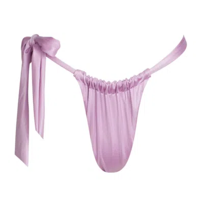 Soah Women's Pink / Purple Heather One Side Tie Lilac Bottom In Pink/purple