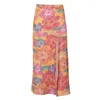 Soah Women's Pink / Purple / Yellow Emily Orange Bloom Long Skirt In Pink/purple/yellow