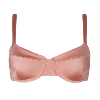 Soah Women's Rose Gold Stella Metallic Rose Bustier Top