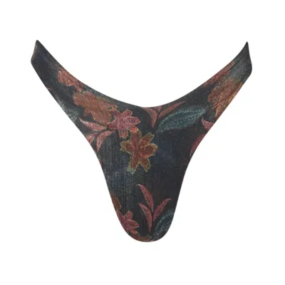 Soah Women's Sarah Black Dore V-cut Bikini Bottom