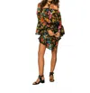 Soah Women's Serenity Spanish Off The Shoulder Dress In Black Floral In Black