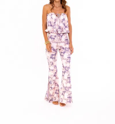 Soah Women's Willow Tie Dye Blouse In Blush In Purple