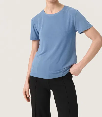 Soaked In Luxury Columbine Short Sleeve T-shirt In Blue In Green
