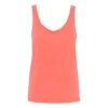 SOAKED IN LUXURY COLUMBINE TANK TOP IN HOT CORAL