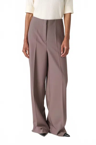 Soaked In Luxury Corinne High-waisted Wide Legs Trousers In Dark Gull Gray In Multi