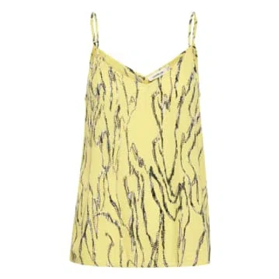 Soaked In Luxury Endive Traces Zaya Strap Top In Gold