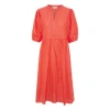 SOAKED IN LUXURY HOT CORAL JOSIE DRESS