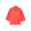 SOAKED IN LUXURY HOT CORAL JOSIE SHIRT