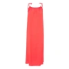 SOAKED IN LUXURY HOT CORAL KEHLANI STRAP DRESS