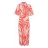 SOAKED IN LUXURY HOT CORAL WAVE WYNTER DRESS