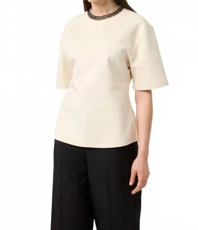 Soaked In Luxury Magana Glitter Short Sleeves Blouse In Whitecap Gray In Multi