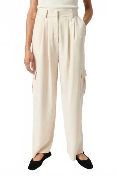Soaked In Luxury Shirley Wide Legs Cargo Trousers In Sandshell In Neutral