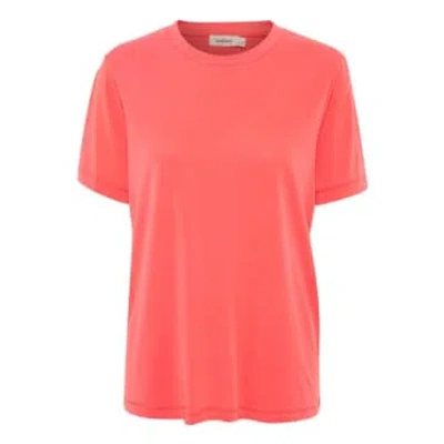 Soaked In Luxury Slcolumbine Hot Coral Loose Fit T-shirt In Pink