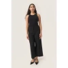 SOAKED IN LUXURY SLCORINNE WIDE CROPPED PANTS | BLACK