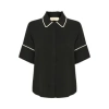 SOAKED IN LUXURY SLGUILIA SHIRT SS | BLACK