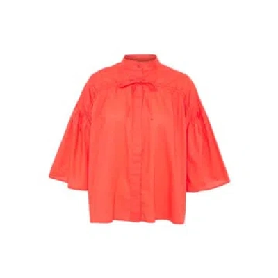 Soaked In Luxury Sljosie Shirt In Hot Coral In Pink