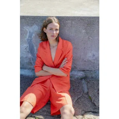 Soaked In Luxury Slmalia Shirley Blazer In Hot Coral In Pink