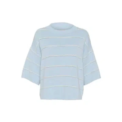 Soaked In Luxury Slrava Romy Pullover | Skyway And White Stripe