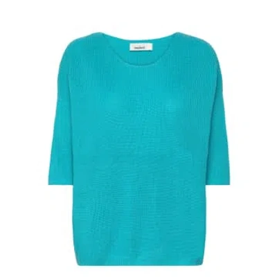 Soaked In Luxury Sltuesday Cotton Jumper | Sea Jet In Blue