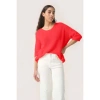 SOAKED IN LUXURY SLTUESDAY SPRING JUMPER | HOT CORAL