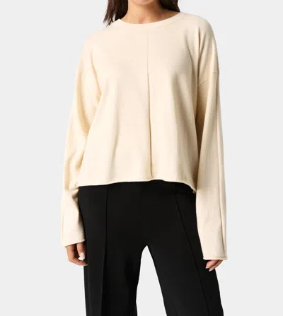 Soaked In Luxury Spina Boxy Fit Tight Knit Pullover Sweater In Whitecap Gray In Multi