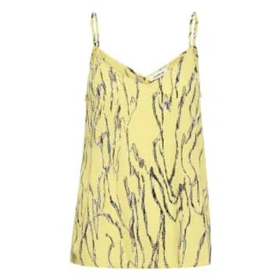 Soaked In Luxury Zaya Strap Top In Endive Traces In Yellow