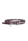 Soallure Women's Belt  With Studs In Brown