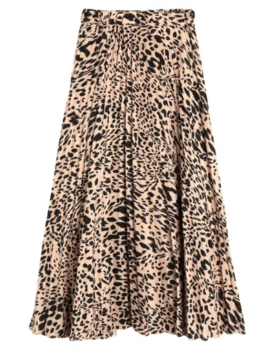 Soallure Long Skirts In Sand