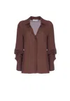 Soallure Shirt Woman  High Cuffs In Brown