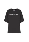 Soallure T-shirt Over Woman  With Logo In Animal Print
