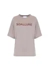 Soallure T-shirt Woman  With Oversize Logo In Multi