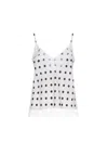 Soallure Top Woman  Polka Dots And Lace In White