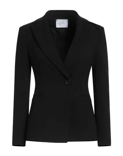 Soallure Woman Blazer Black Size 2 Polyester