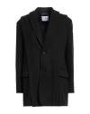 Soallure Woman Blazer Black Size 6 Polyester, Acrylic, Virgin Wool