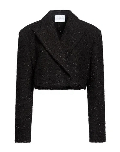 Soallure Woman Blazer Black Size 8 Polyester, Acetate, Pbt - Polybutylene Terephthalate