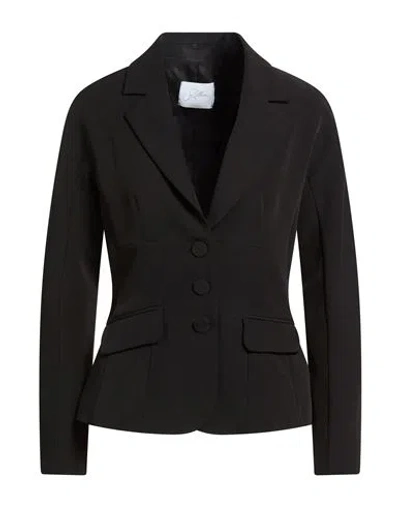 Soallure Woman Blazer Black Size 8 Polyester, Elastane