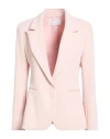 Soallure Woman Blazer Blush Size 8 Polyester, Elastane In Pink