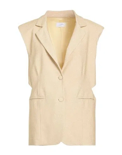 Soallure Woman Blazer Gold Size 6 Viscose, Polyester, Polyamide, Elastane In Brown