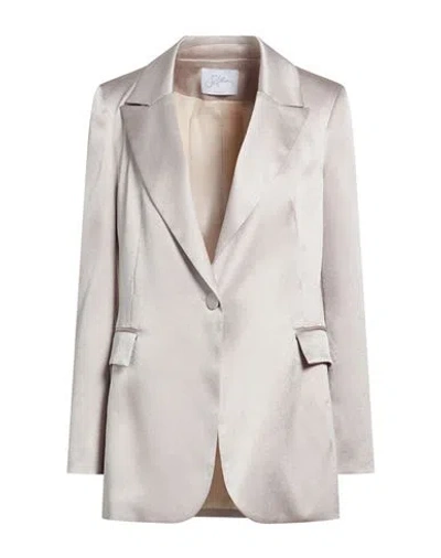 Soallure Woman Blazer Light Grey Size 6 Polyester, Elastane In Neutral