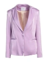 Soallure Woman Blazer Lilac Size 8 Viscose In Purple