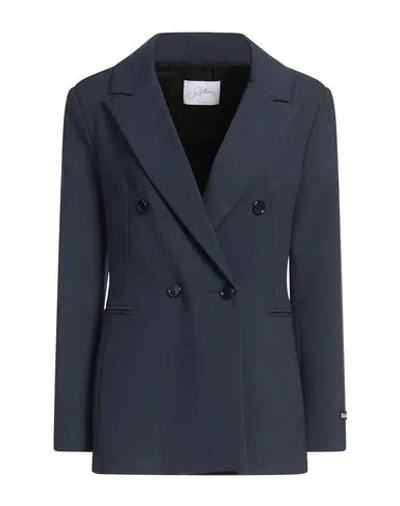 Soallure Woman Blazer Navy Size 6 Polyester, Viscose, Elastane