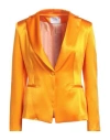 Soallure Woman Suit Jacket Orange Size 2 Viscose In Orange