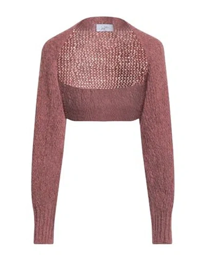 Soallure Woman Cardigan Antique Rose Size S Acrylic, Alpaca Wool, Wool, Polyamide