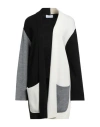 Soallure Woman Cardigan Black Size M Acrylic, Wool, Viscose