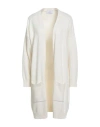 Soallure Woman Cardigan Ivory Size S Viscose, Wool, Polyamide, Cashmere In White