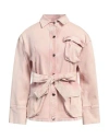 Soallure Woman Denim Outerwear Light Pink Size 6 Cotton, Elastane
