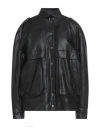 Soallure Woman Jacket Black Size 6 Polyester, Polyurethane